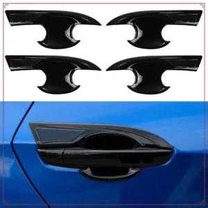 for 10th gen civic abs exterior door handle bowl cover trims for honda civic 2016 2021 gloss black