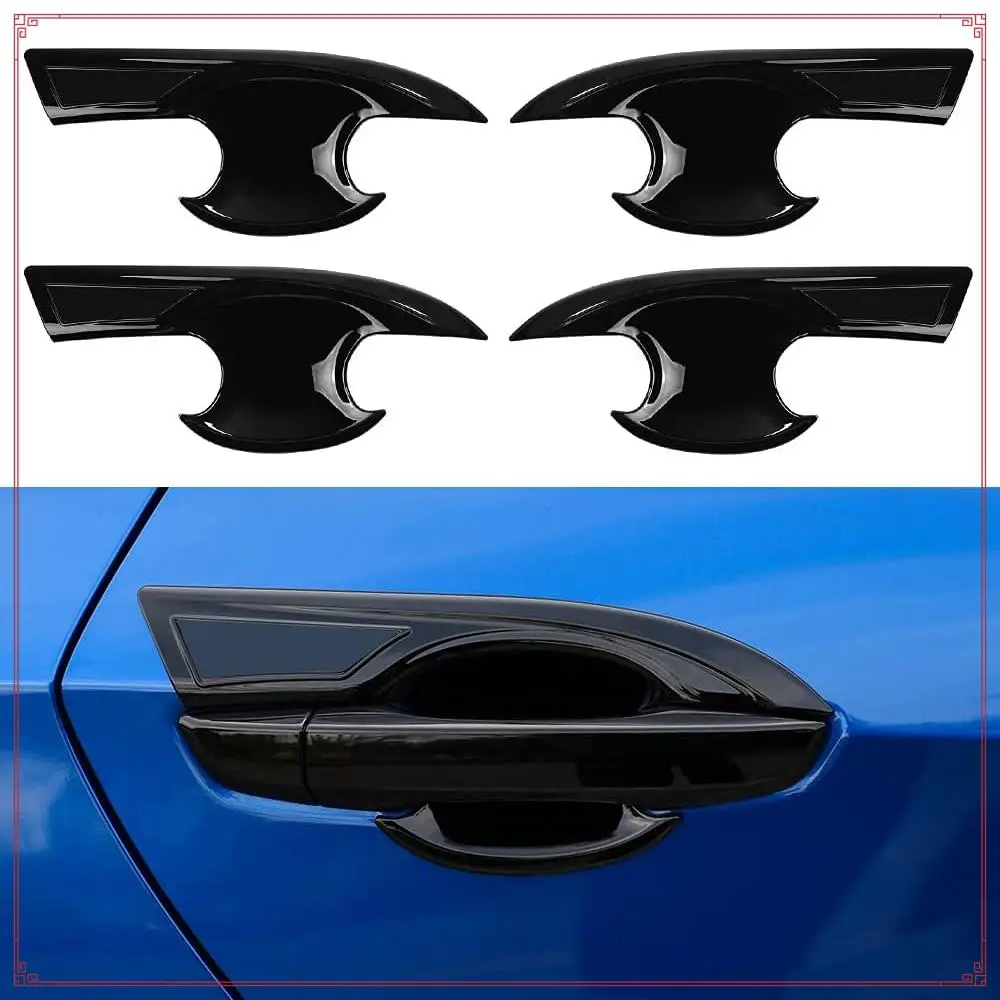 for 10th gen civic abs exterior door handle bowl cover trims for honda civic 2016 2021 gloss black for 10th gen civic abs exterior door handle bowl cover trims for honda civic 2016 2021 gloss black