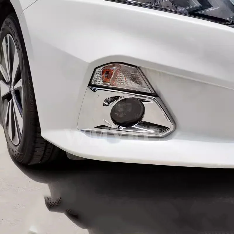 chrome car front fog light lamp cover overlay trim for nissan altima l34 2019 2020 2021 2022 chrome car front fog light lamp cover overlay trim for nissan altima l34 2019 2020 2021 2022