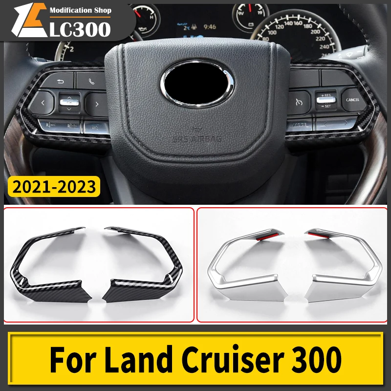 for toyota land cruiser 300 2021 2022 2023 steering wheel decorative paster lc300 j300 interior accessories tuning modification for toyota land cruiser 300 2021 2022 2023 steering wheel decorative paster lc300 j300 interior accessories tuning modification