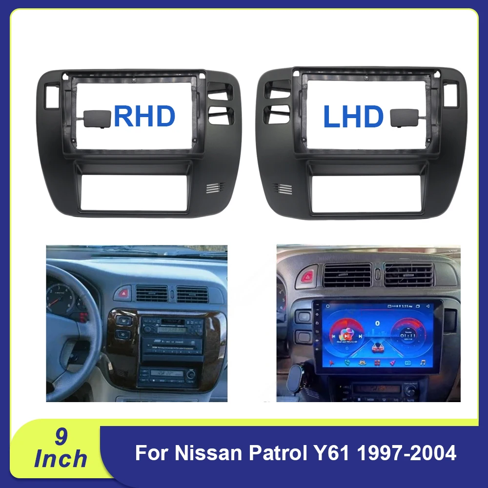 for nissan patrol y61 1997 2004 9 inch car radio frame fascia panel mount kit for android stereo for nissan patrol y61 1997 2004 9 inch car radio frame fascia panel mount kit for android stereo