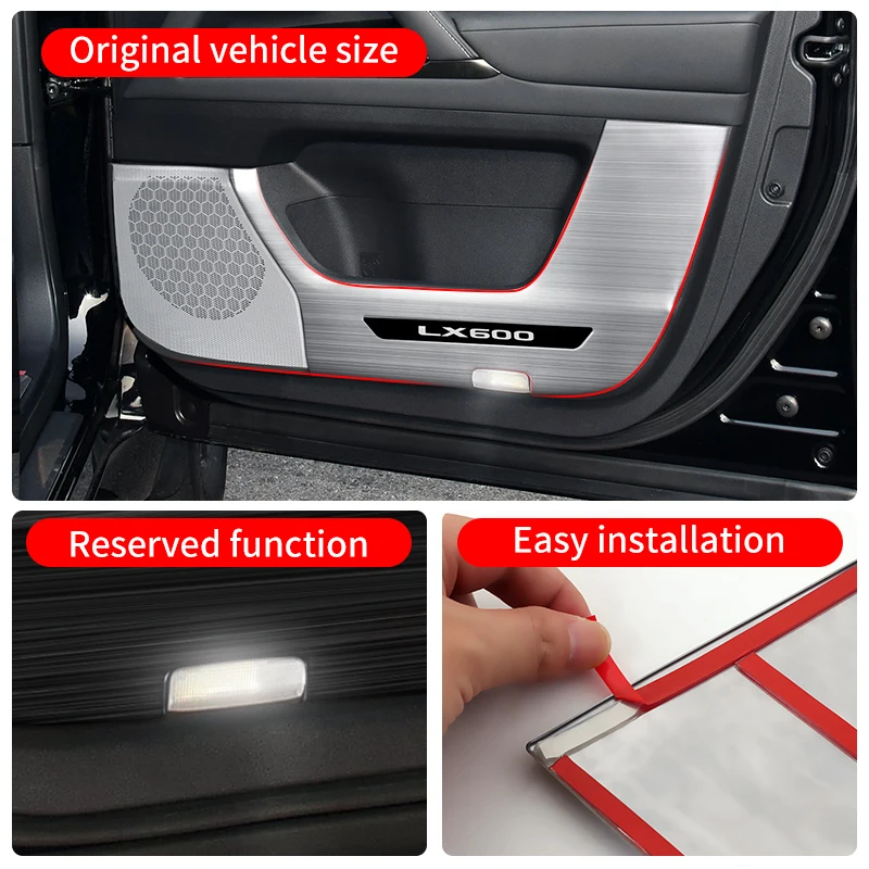 interior upgraded for 2022 2023 2024 lexus lx600 lx500d stainless steel car door protective cover speaker cover interior upgraded for 2022 2023 2024 lexus lx600 lx500d stainless steel car door protective cover speaker cover