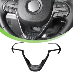 steering wheel decorative cover trim decal for jeep grand cherokee 2014 2015 2016 2017 2018 2019 2020 car interior accessories
