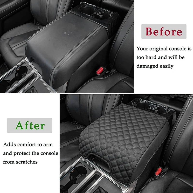 center console cover pu for ford f150 2015 2020 / f250 f350 f450 and expedition leather arm rest box lid middle center console cover pu for ford f150 2015 2020 / f250 f350 f450 and expedition leather arm rest box lid middle