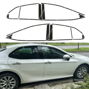 for toyota camry xv70 2017 2023 sedan window chrome delete blackout abc pillars glossy black stickers