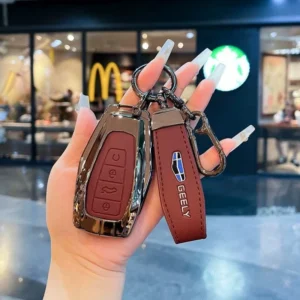 car remote key cover case fob shell for geely coolray geometry c mongaro starray gx3 gx7 x6 pro emgrand 2024 fob holder shell