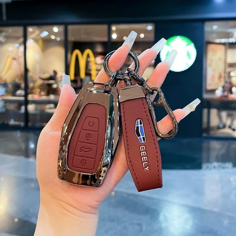 car remote key cover case fob shell for geely coolray geometry c mongaro starray gx3 gx7 x6 pro emgrand 2024 fob holder shell car remote key cover case fob shell for geely coolray geometry c mongaro starray gx3 gx7 x6 pro emgrand 2024 fob holder shell