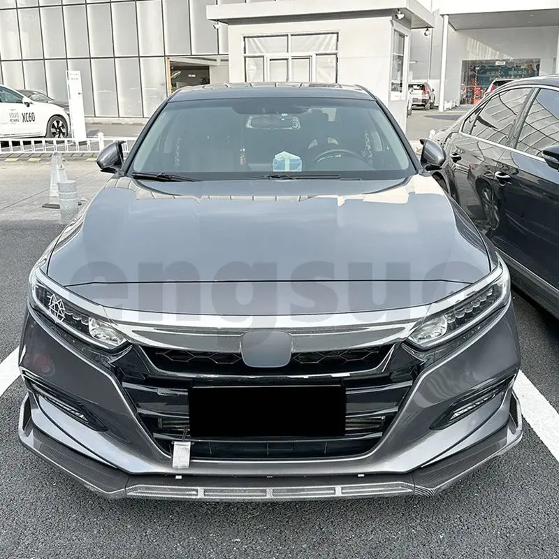 for 2018 2021 honda accord 10 gen 3pcs/set car front bumper lip diffuser spoiler gloss black body kits tuning for 2018 2021 honda accord 10 gen 3pcs/set car front bumper lip diffuser spoiler gloss black body kits tuning