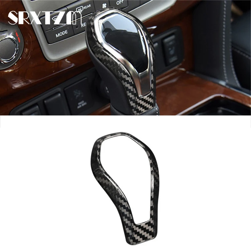 car gear shift knob shifter cover for infiniti q50 q60 qx60 qx80 2018 2022 interior hard real carbon fiber sticker car gear shift knob shifter cover for infiniti q50 q60 qx60 qx80 2018 2022 interior hard real carbon fiber sticker