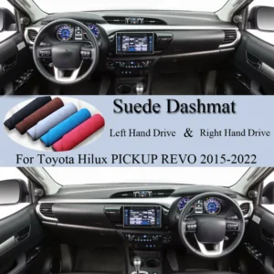 for toyota hilux pickup revo 2015 2016 2022 suede leather dashmat dash mat cover dashboard pad sunshade carpet car accessories
