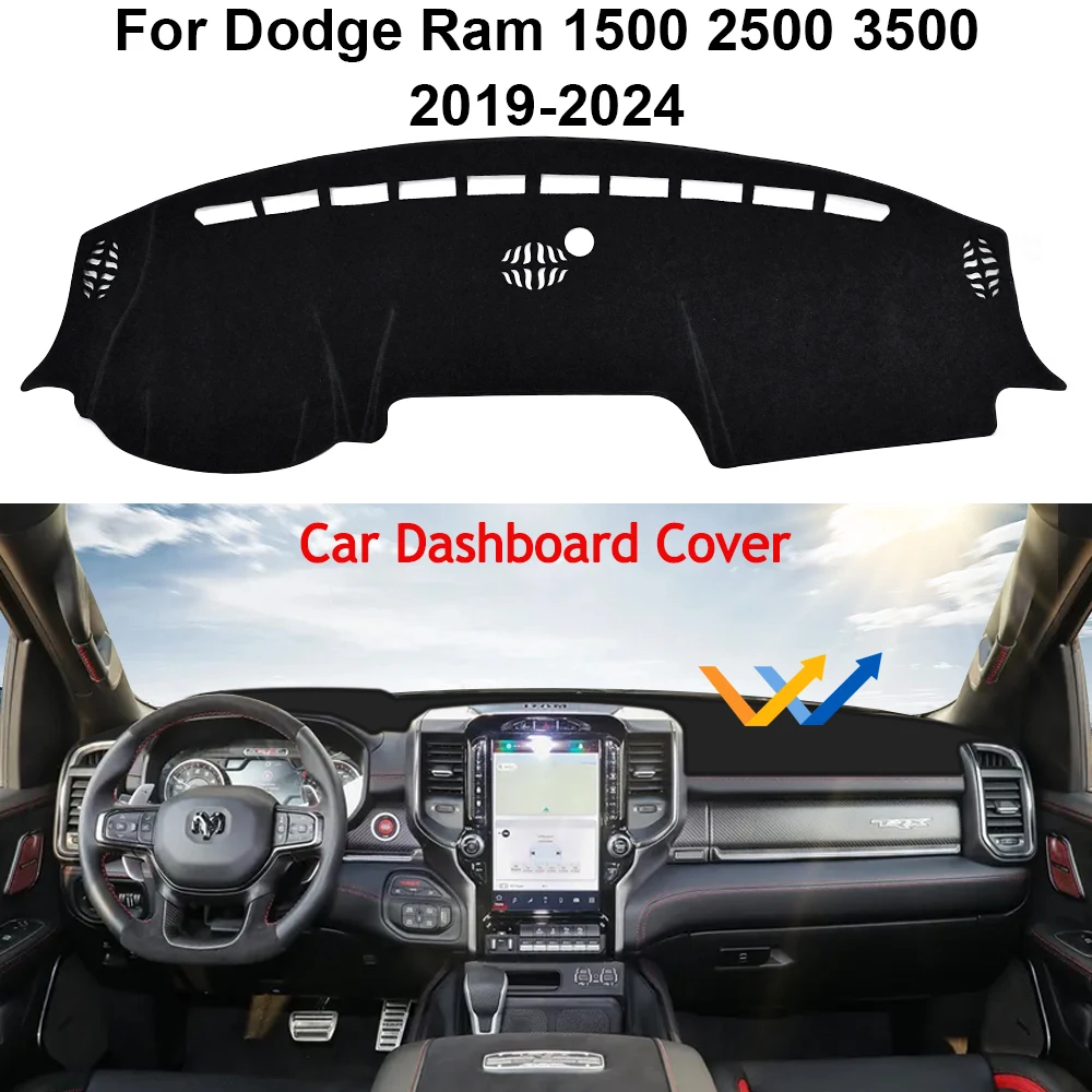 for dodge ram 1500 2500 3500 2019 2020 2023 2024 car dashboard cover mat pad anti uv dash sunshield protect carpet accessories for dodge ram 1500 2500 3500 2019 2020 2023 2024 car dashboard cover mat pad anti uv dash sunshield protect carpet accessories