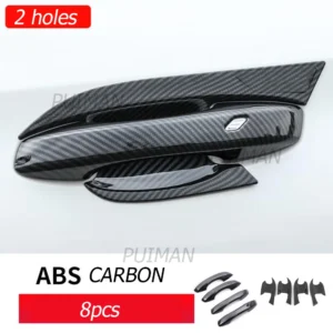 chrome/carbon car door handle cap cover trims bowl frame for changan cs75plus cs75 plus 2019 2020 2021 2022 car accessories