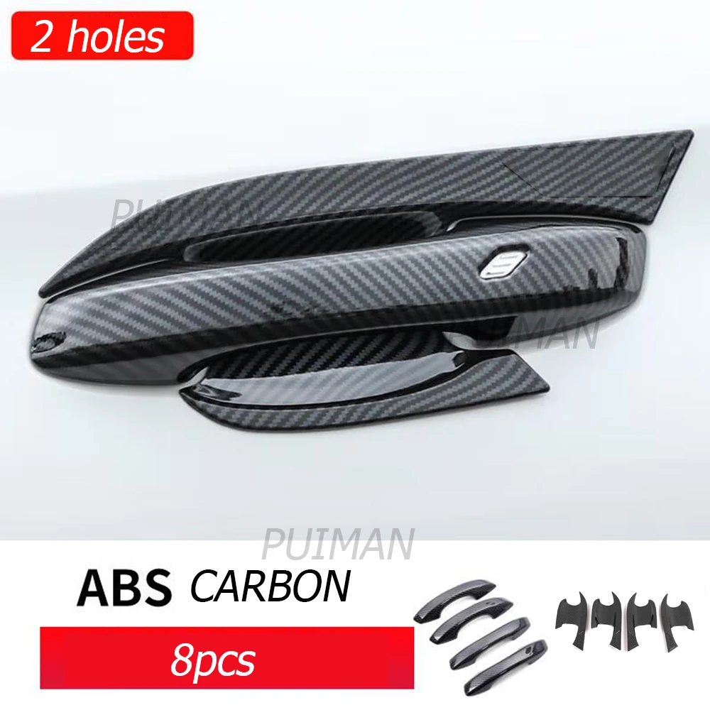 chrome/carbon car door handle cap cover trims bowl frame for changan cs75plus cs75 plus 2019 2020 2021 2022 car accessories chrome/carbon car door handle cap cover trims bowl frame for changan cs75plus cs75 plus 2019 2020 2021 2022 car accessories