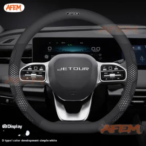 for chery jetour x70 x70sm x90 x95 dashing i dm t2 t3 carbon fiber suede microfiber leather car steering wheel cover accessories
