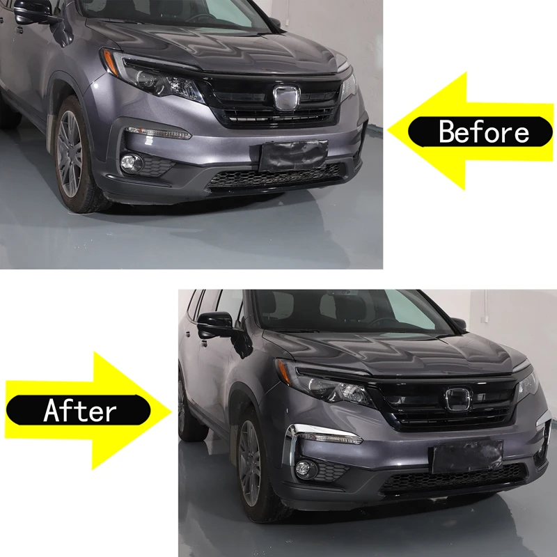 for honda pilot 2015 2022 abs silver car front bumper side air intake trim strip sticker car exterior for honda pilot 2015 2022 abs silver car front bumper side air intake trim strip sticker car exterior