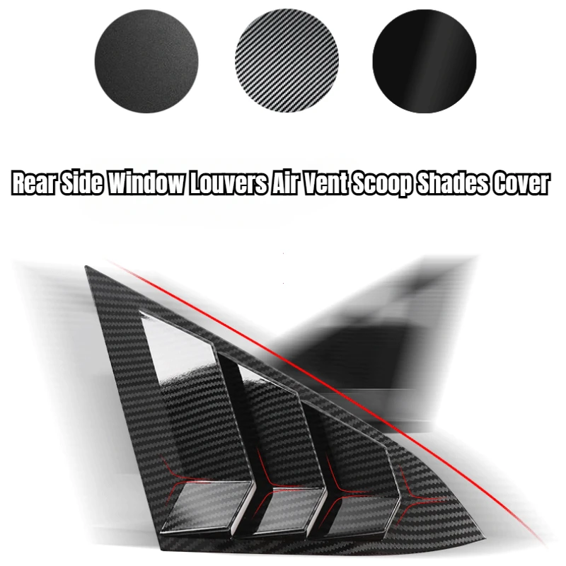for honda civic 10th gen 2016 2020 sedan rear side window louvers air vent scoop shades cover trim blinds carbon car for honda civic 10th gen 2016 2020 sedan rear side window louvers air vent scoop shades cover trim blinds carbon car