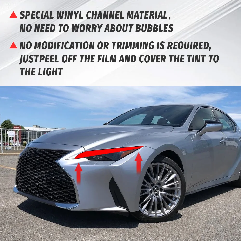for 2021 2025 lexus is350 is300 is500 red headlight drl headlight decal tint overlay vinyl ppf for 2021 2025 lexus is350 is300 is500 red headlight drl headlight decal tint overlay vinyl ppf