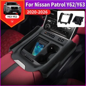 for nissan patrol y63 y62 2020 2024 2025 2026 center console silicone cover anti scratch protective case for cup holder armrest