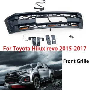 modified 4x4 car new front grille for toyota hilux revo 2015 2016 2017 front bumper racing grills mesh racing grille cover grill