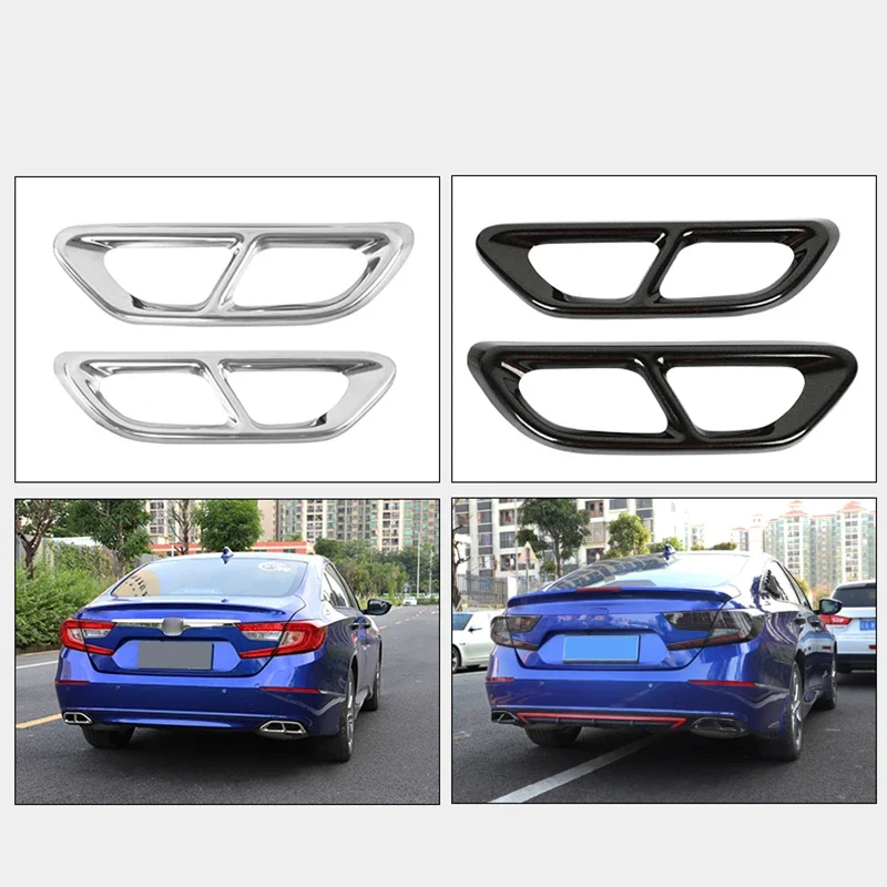 stainless steel exterior rear exhaust muffler tip pipe cover trim for honda accord 10th gen 2018 2019 2020 2021 2022 stainless steel exterior rear exhaust muffler tip pipe cover trim for honda accord 10th gen 2018 2019 2020 2021 2022
