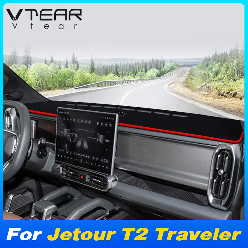 vtear car dashboard cover mat sunshade carpet interior non slip pad styling decoration for jetour t2 traveler 2024 vtear car dashboard cover mat sunshade carpet interior non slip pad styling decoration for jetour t2 traveler 2024