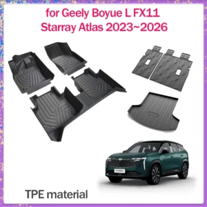 floor mat for geely boyue l fx11 starray atlas 2023~2026 foot interior liner waterproof trunk seat pad carpet custom accessories