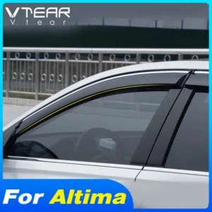 vtear car window visor rain guard anti rain side deflectors accessories car styling decoration for nissan altima 2019 2020 2021