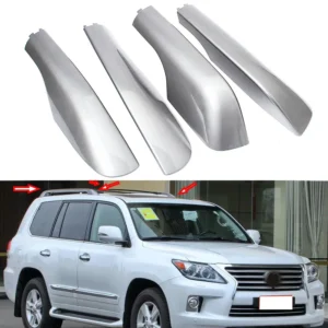 for lexus lx570 abs roof rack bar rail end protection cover shell replace 4pcs rail end cover shell cap 2008 2015 accessories