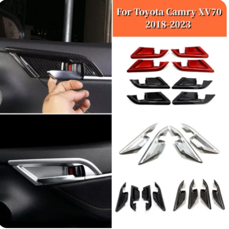 lhd for toyota camry xv70 2018 2023 abs chrome car styling inner door handle bowl covers trims stickers decoration lhd for toyota camry xv70 2018 2023 abs chrome car styling inner door handle bowl covers trims stickers decoration