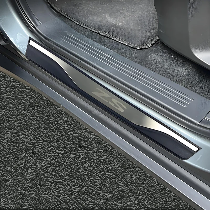 for mg zs 2023 2022 2021 2020 2019 2018 2017 stainless steel and abs scuff plate door sill car decoration cover for mg zs 2023 2022 2021 2020 2019 2018 2017 stainless steel and abs scuff plate door sill car decoration cover