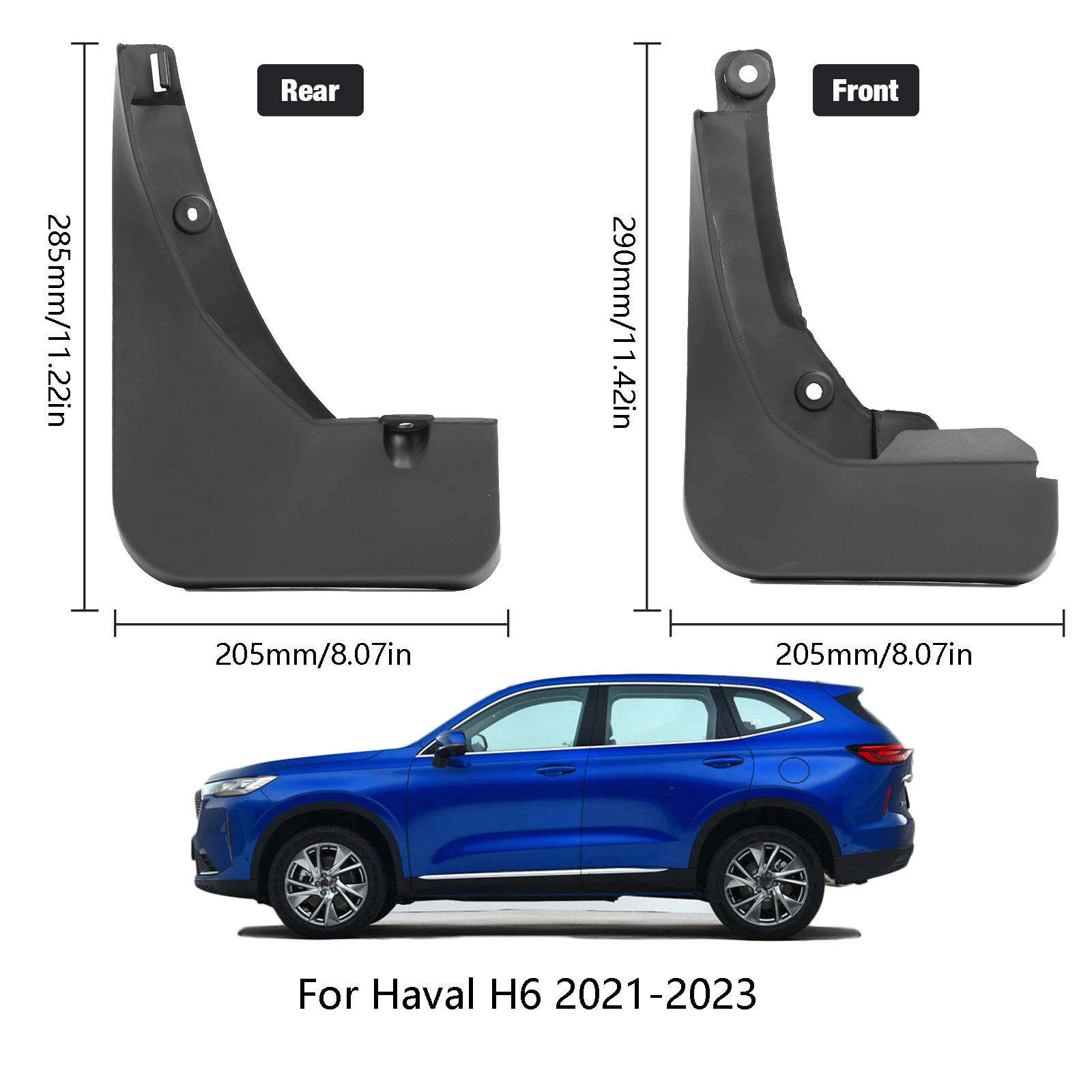 4x splash guards mudguards fender mudflaps mud flaps mud guards front rear car for haval h6 2021 2022 2023 4x splash guards mudguards fender mudflaps mud flaps mud guards front rear car for haval h6 2021 2022 2023