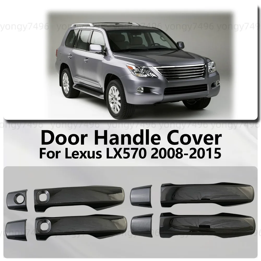 for lexus lx570 2008 2009 2010 2011 2012 2013 2014 2015 carbon fiber chrome silver bright black door handle cover car decoration for lexus lx570 2008 2009 2010 2011 2012 2013 2014 2015 carbon fiber chrome silver bright black door handle cover car decoration