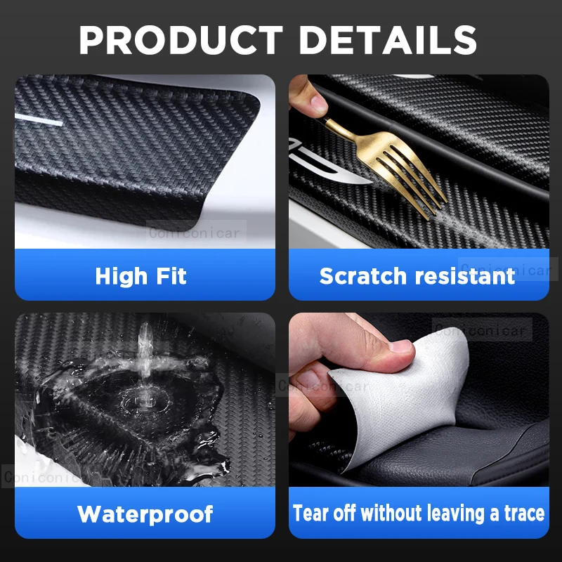car door sills scuff plate threshold protector interior imitation carbon fiber sticker for geely monjaro 2023 2025 car door sills scuff plate threshold protector interior imitation carbon fiber sticker for geely monjaro 2023 2025