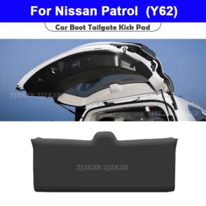 for nissan patrol y62 2010 2023 trunk tailgate guard pad leather rear trunk door protective mat anti dirty mat car accessories