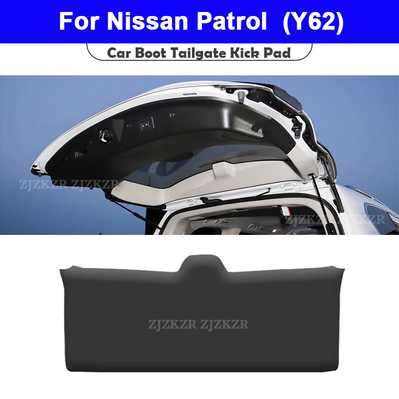 for nissan patrol y62 2010 2023 trunk tailgate guard pad leather rear trunk door protective mat anti dirty mat car accessories for nissan patrol y62 2010 2023 trunk tailgate guard pad leather rear trunk door protective mat anti dirty mat car accessories