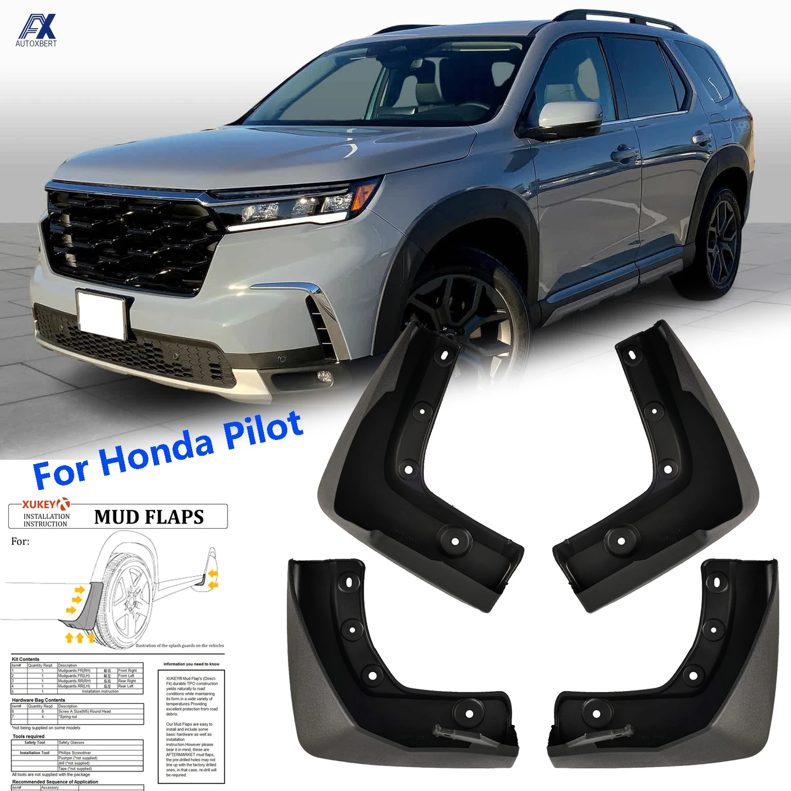4x splash guards mudguards fenders mudflaps mud flaps mud guards front rear car accessories for honda pilot 2023 2024 2025 4x splash guards mudguards fenders mudflaps mud flaps mud guards front rear car accessories for honda pilot 2023 2024 2025