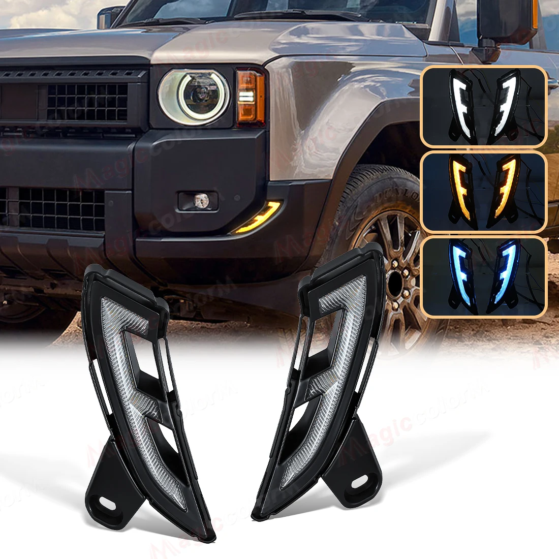 for toyota land cruiser prado 250 lc250 2024 2025 led drl daytime running lights turn signal lamps white yellow blue daylights for toyota land cruiser prado 250 lc250 2024 2025 led drl daytime running lights turn signal lamps white yellow blue daylights