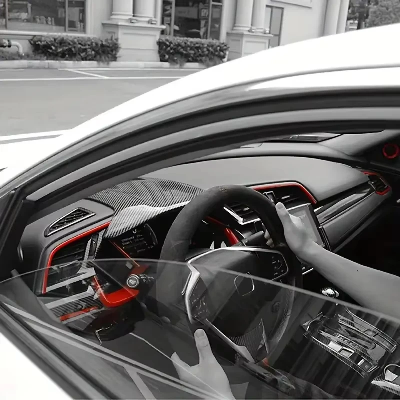 car interior dashboard cover trim carbon fiber look for honda civic 10th 2016 2017 2018 2019 2020 2021 car interior car interior dashboard cover trim carbon fiber look for honda civic 10th 2016 2017 2018 2019 2020 2021 car interior