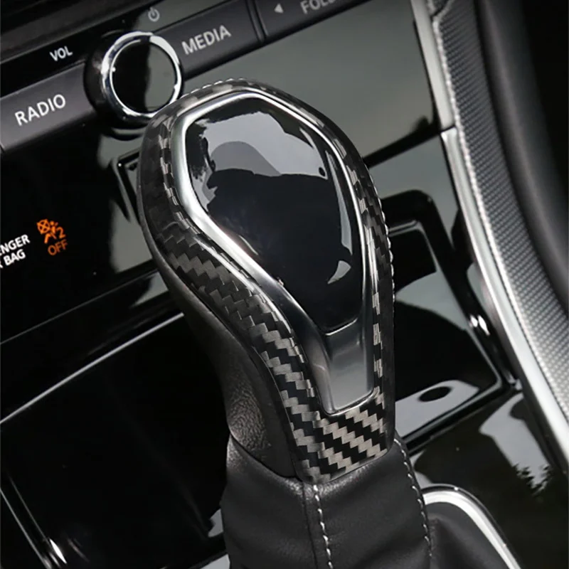 car gear shift knob shifter cover for infiniti q50 q60 qx60 qx80 2018 2022 interior hard real carbon fiber sticker car gear shift knob shifter cover for infiniti q50 q60 qx60 qx80 2018 2022 interior hard real carbon fiber sticker