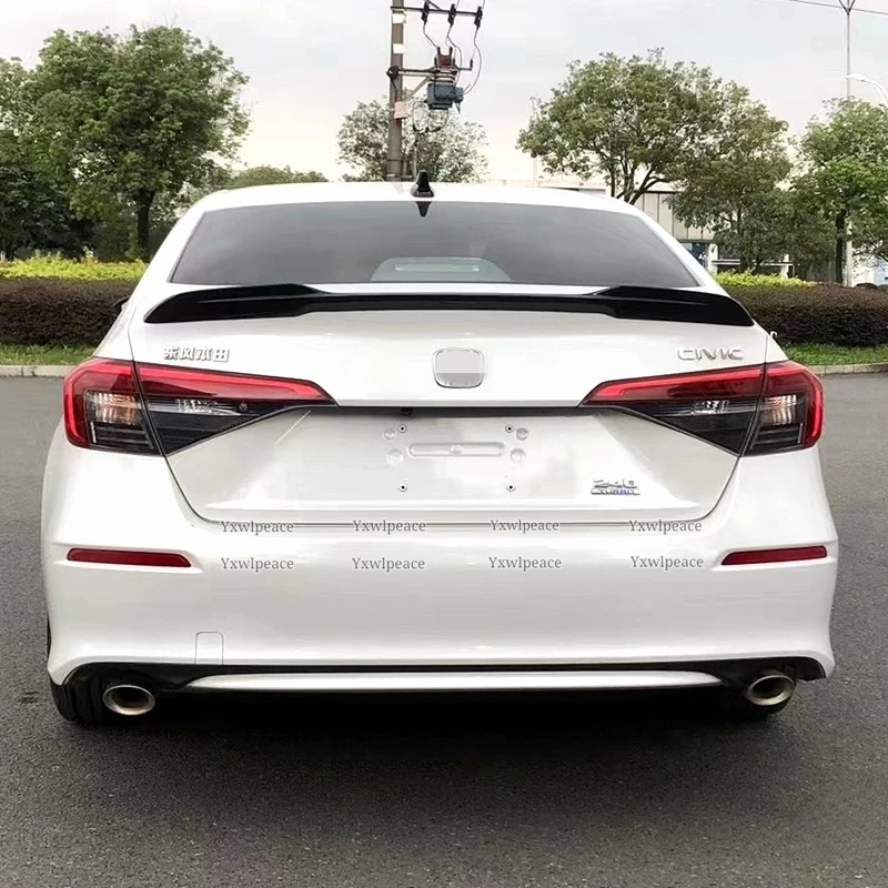 for honda civic 11th spoiler civic 2021 2022 2023 abs plastic rear trunk lip spoiler body kit for honda civic 11th spoiler civic 2021 2022 2023 abs plastic rear trunk lip spoiler body kit