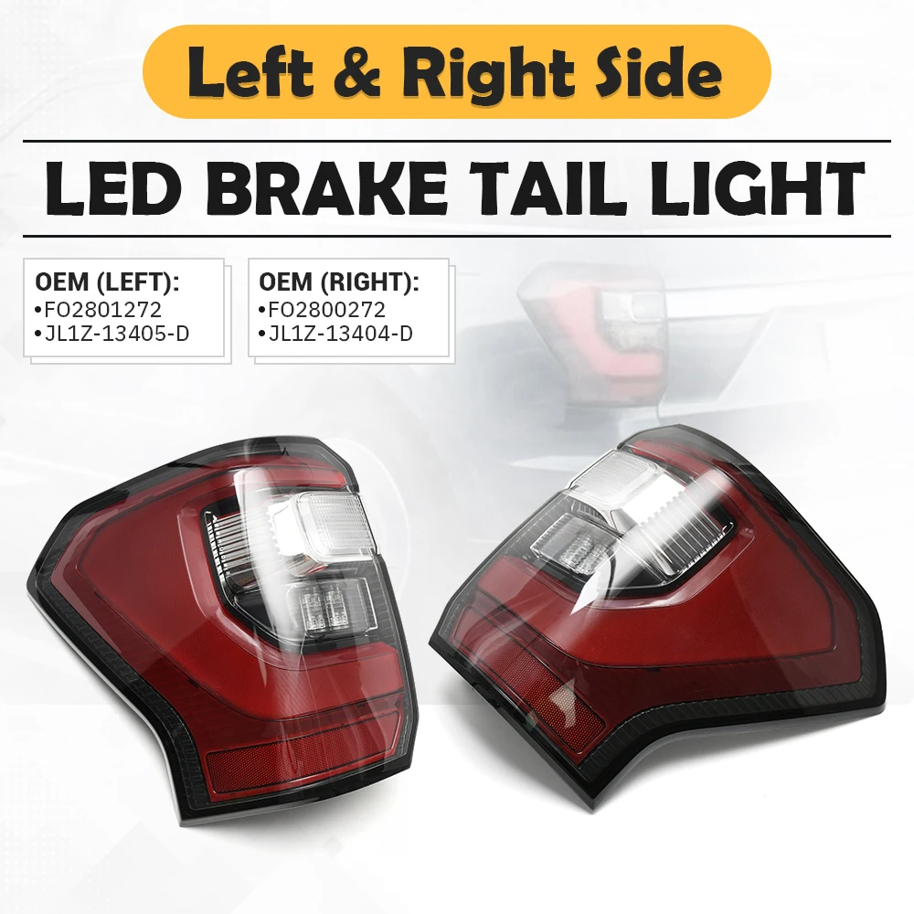 left & right side led brake tail light assembly for ford expedition king ranch/limited/max limited/xl/xlt 3.5l v6 18 21 left & right side led brake tail light assembly for ford expedition king ranch/limited/max limited/xl/xlt 3.5l v6 18 21