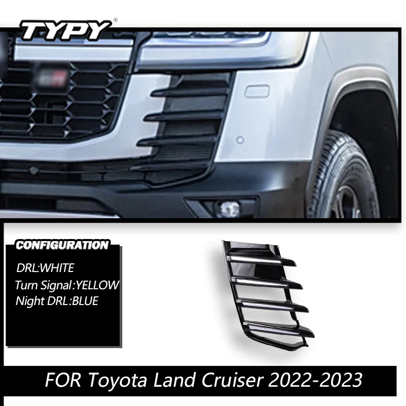 for toyota land cruiser 300 lc300 2022 2023 led daytime running light with yellow turn signal light bumper drl fog lamp for toyota land cruiser 300 lc300 2022 2023 led daytime running light with yellow turn signal light bumper drl fog lamp
