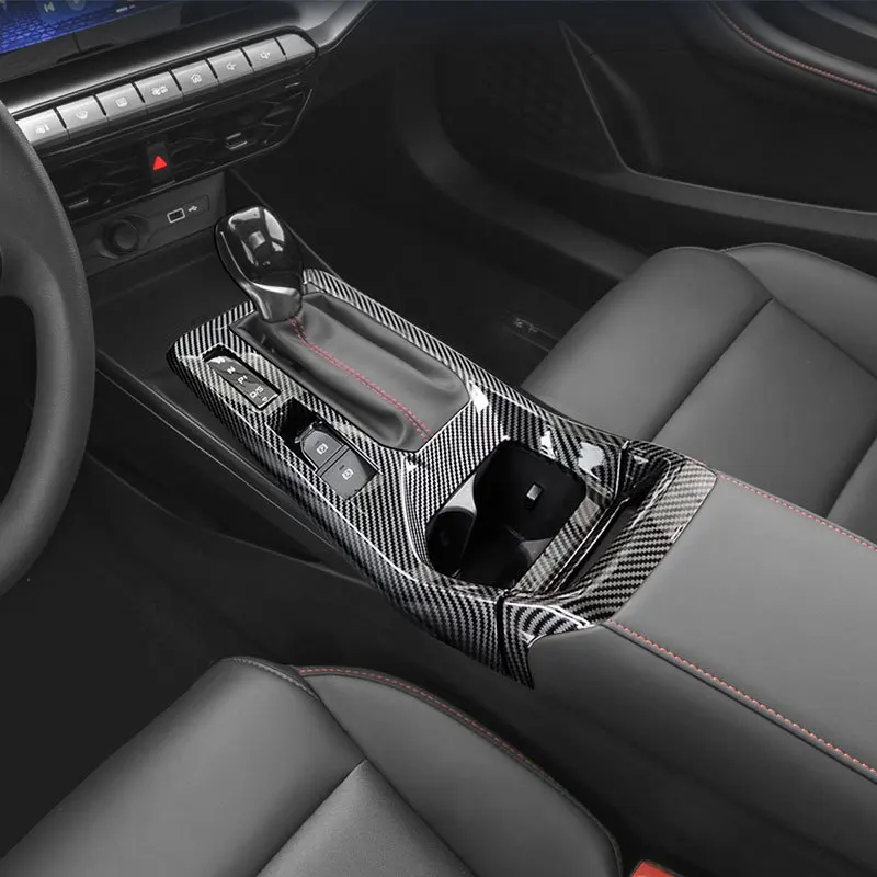 for mg mg5 2021 2022 2023 2024 abs carbon fiber car central control gear panel decorative frame sticker interior for mg mg5 2021 2022 2023 2024 abs carbon fiber car central control gear panel decorative frame sticker interior