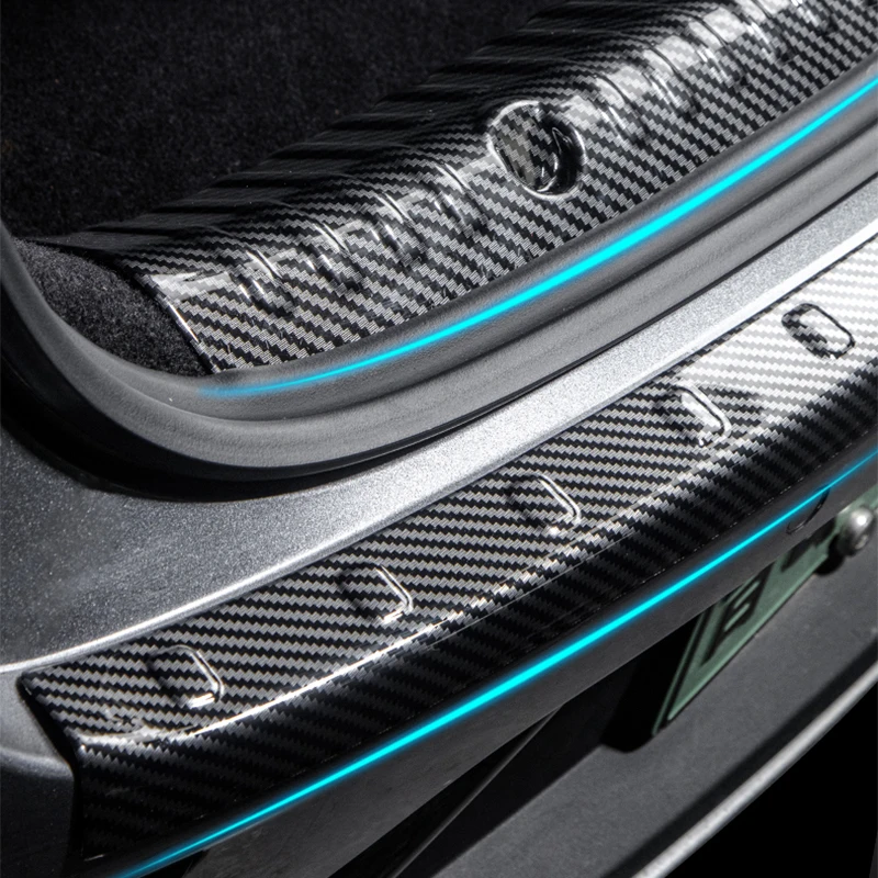 for toyota camry xv80 2024 carbon fiber patterned threshold strip rear guard plate trunk protective panel decorative sticker for toyota camry xv80 2024 carbon fiber patterned threshold strip rear guard plate trunk protective panel decorative sticker