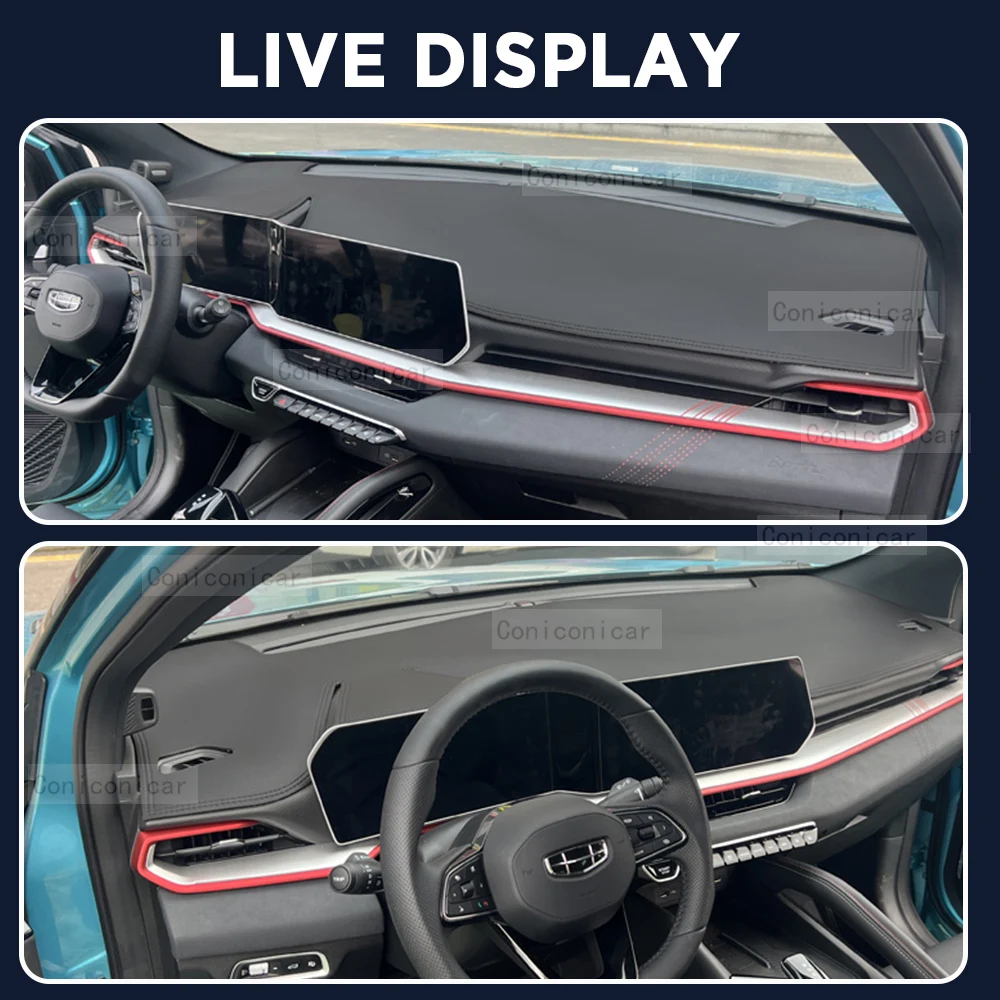 for geely new coolray 2023 2024 2025 car dashboard cover mat sun shade pad artificial leather rug panel mat carpets for geely new coolray 2023 2024 2025 car dashboard cover mat sun shade pad artificial leather rug panel mat carpets