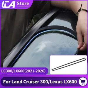 front windshield sealing strip,for toyota land cruiser lc300,lexus lx600 2021 2026 noise reduction dustproof glass guide groove