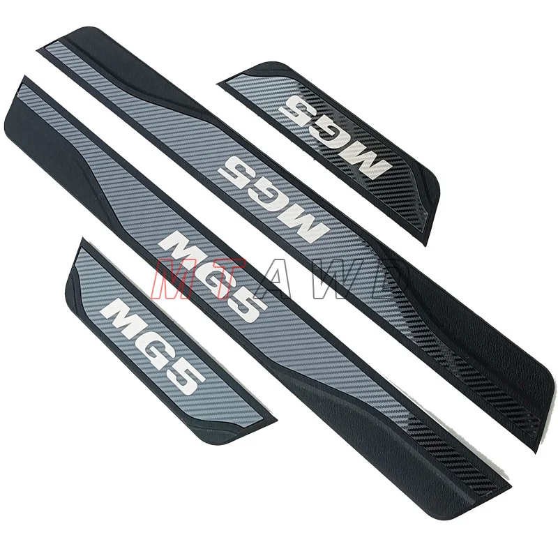 for mg 5 mg5 accessory 2025 2024 2020 stainless carbon car door sill kick scuff plate guard pedal protector trim cover styling for mg 5 mg5 accessory 2025 2024 2020 stainless carbon car door sill kick scuff plate guard pedal protector trim cover styling