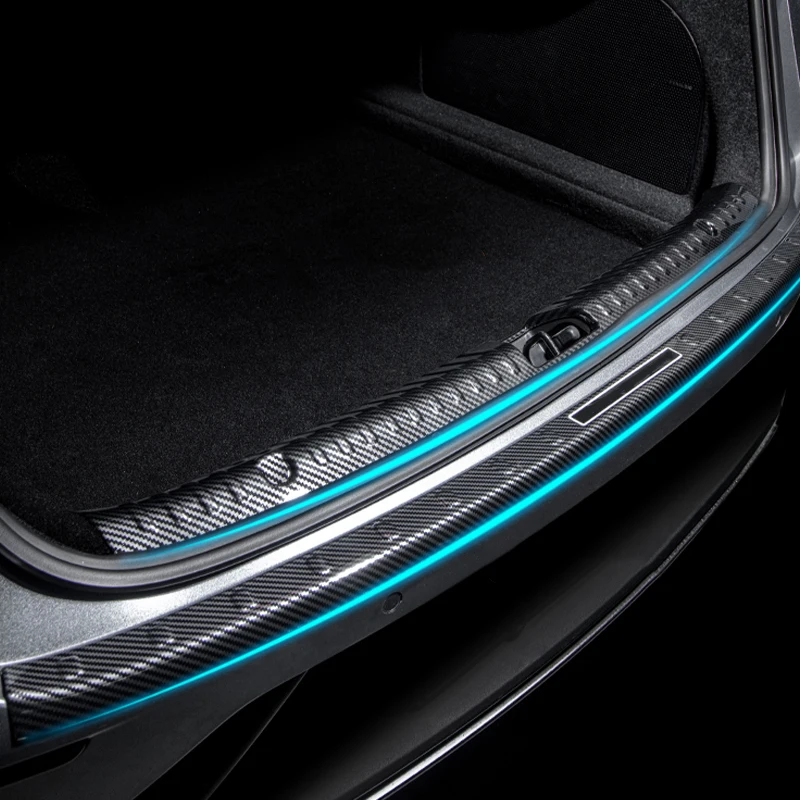 for toyota camry xv80 2024 carbon fiber patterned threshold strip rear guard plate trunk protective panel decorative sticker for toyota camry xv80 2024 carbon fiber patterned threshold strip rear guard plate trunk protective panel decorative sticker