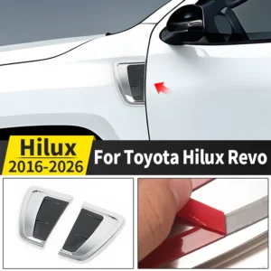 for 2016 2026 toyota hilux revo pickup truck body side fender trim decoration silver abs material exterior upgrade accessories