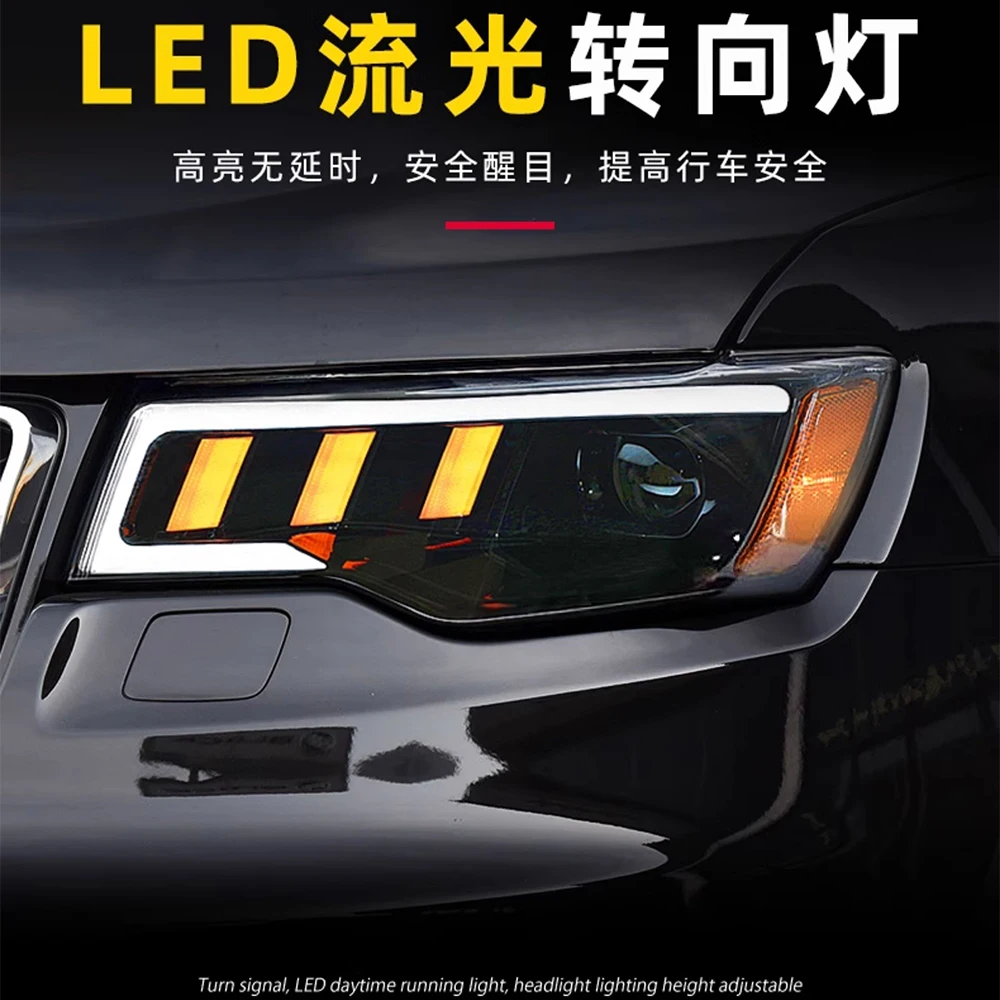 car lights for jeep grand cherokee 2014 2021 auto led headlight assembly upgrade startup effect projector lens tools car lights for jeep grand cherokee 2014 2021 auto led headlight assembly upgrade startup effect projector lens tools